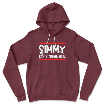 Simmy Kantstandyourbitz Hoodie in Heather Maroon color